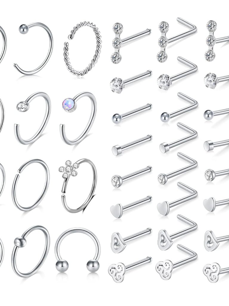 Nose Rings 20g Nose Rings Hoops Nose Studs Nose Rings For Women Surgical Steel N